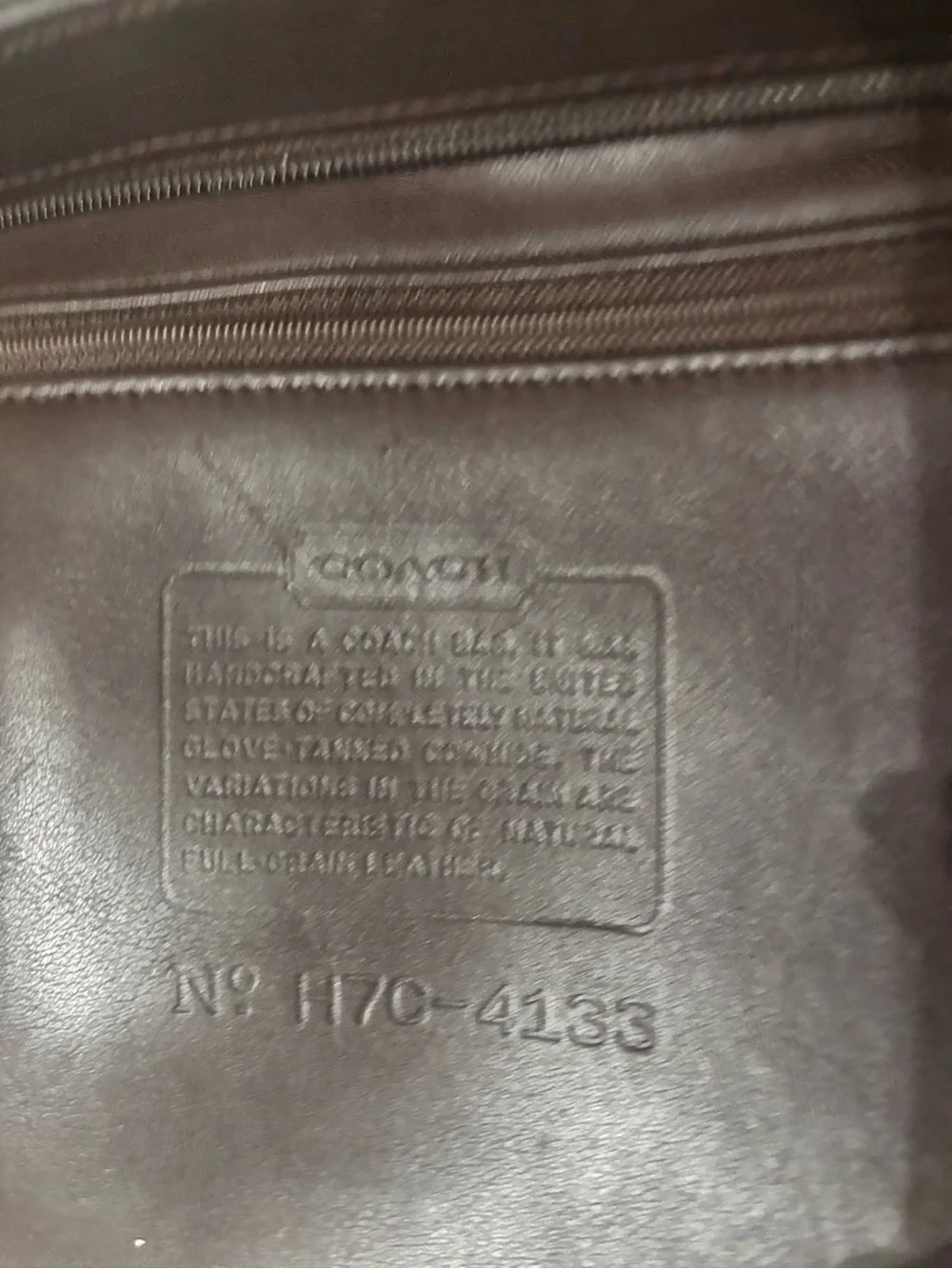 Coach Dark Brown Waverly Leather Tote with Brass Hardware